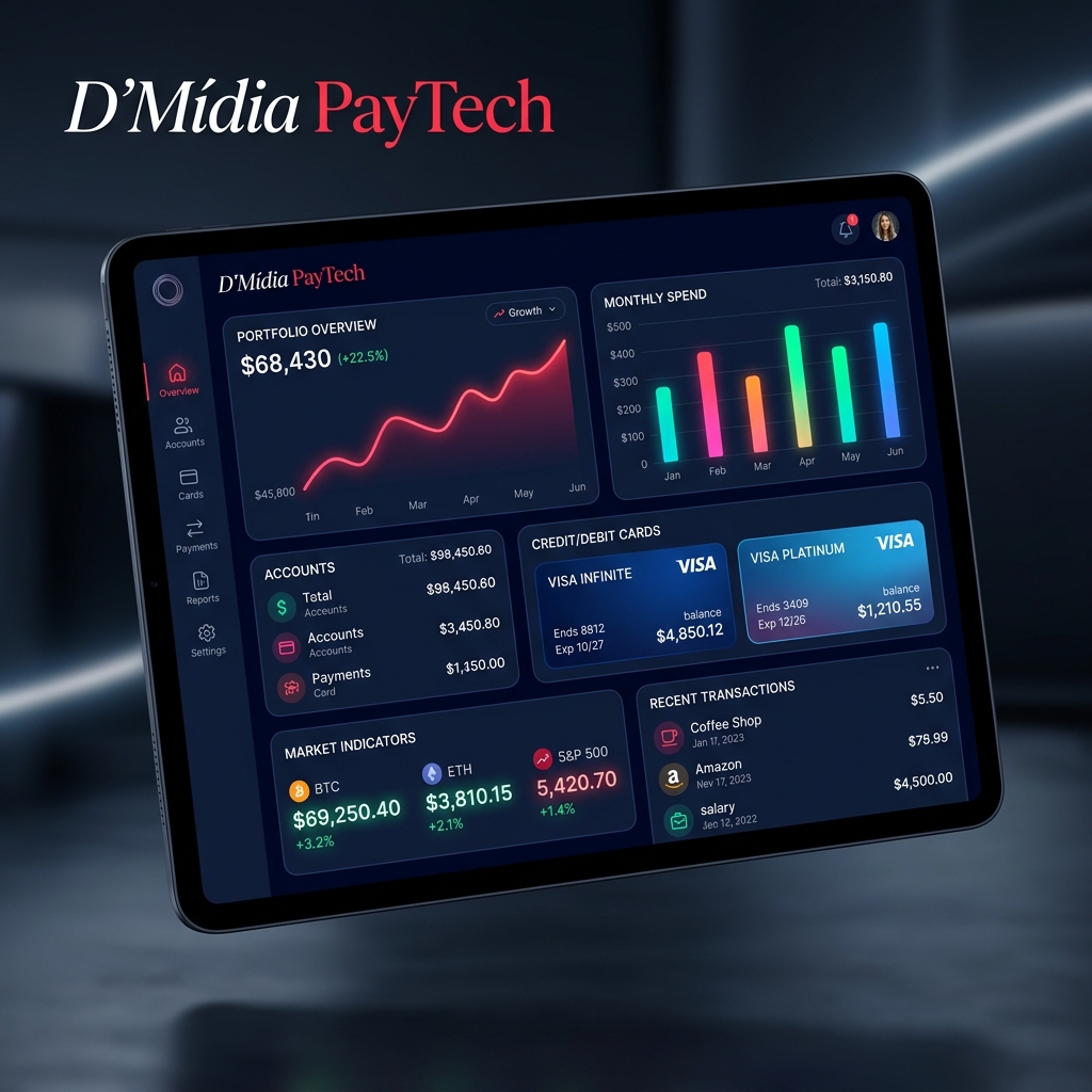 D'Mídia PayTech - Dashboard Financeiro